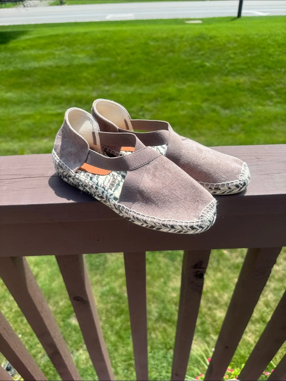 Women’s Taupe Espadrille Slip-On Sandals